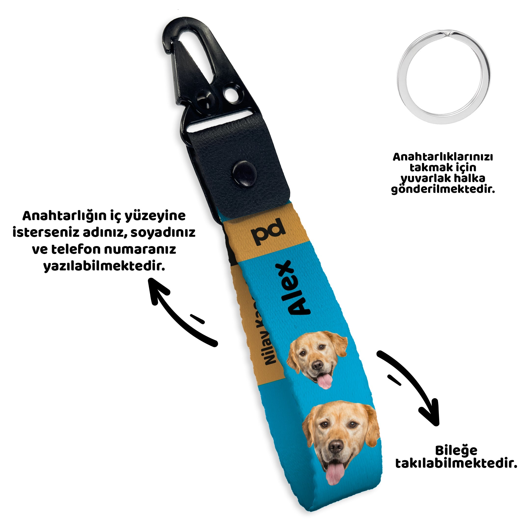 Vesikalık Mavi | Anahtarlık - Evcil hayvanlar için mükemmel bir ürün.