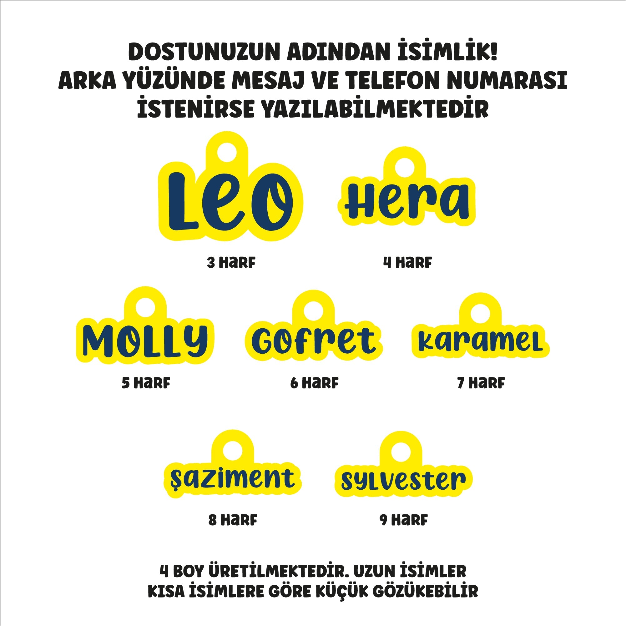 Kanarya | Name Shaped ID Tag