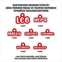 Red | Name Shaped ID Tag