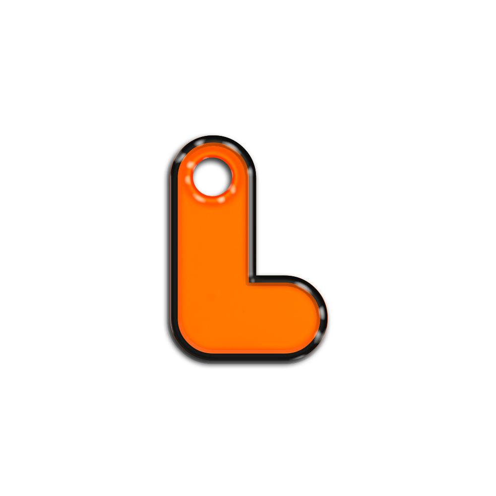 L Harfi Rounded Orange Neon | ID Tag