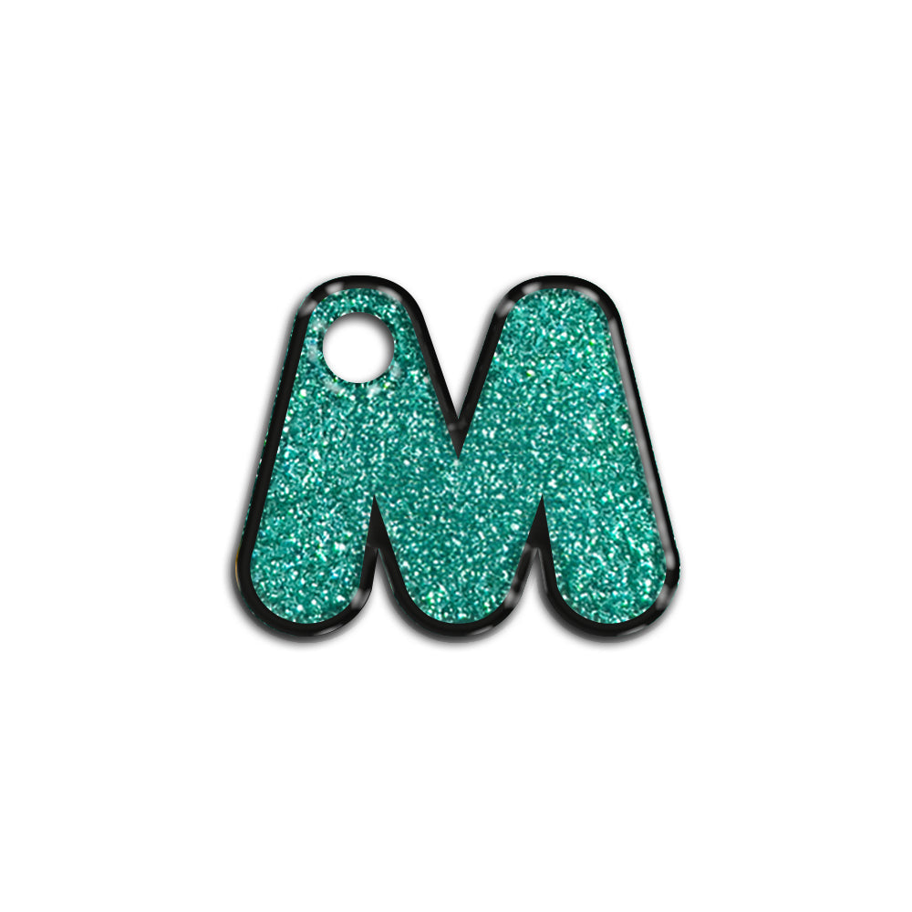 M Harfi Rounded Su Green Glitter | ID Tag