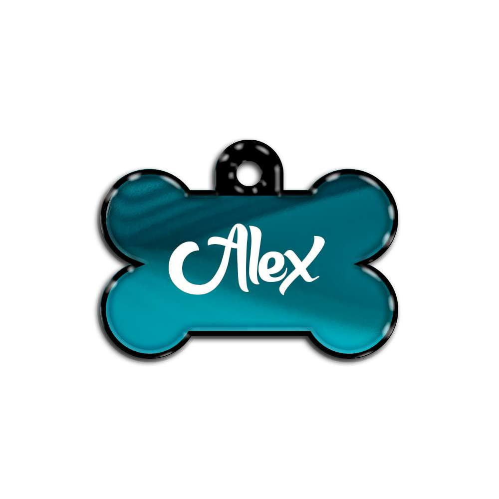 Mavi Metalik Kemik | İsimlik - Evcil hayvanlar için mükemmel bir ürün.