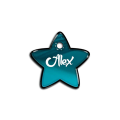 Mavi Metalik Yıldız | İsimlik - Evcil hayvanlar için mükemmel bir ürün.