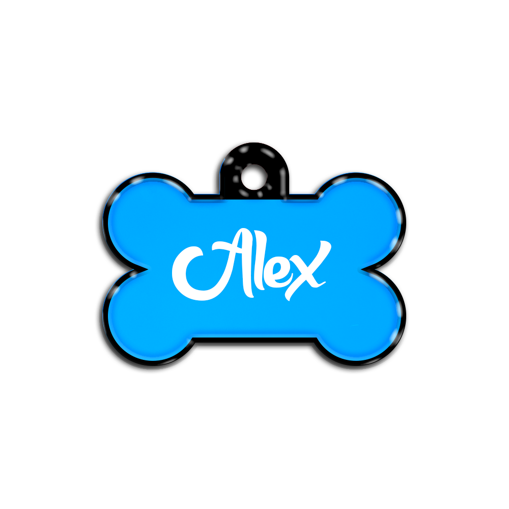 Mavi Neon Kemik | İsimlik - Evcil hayvanlar için mükemmel bir ürün.