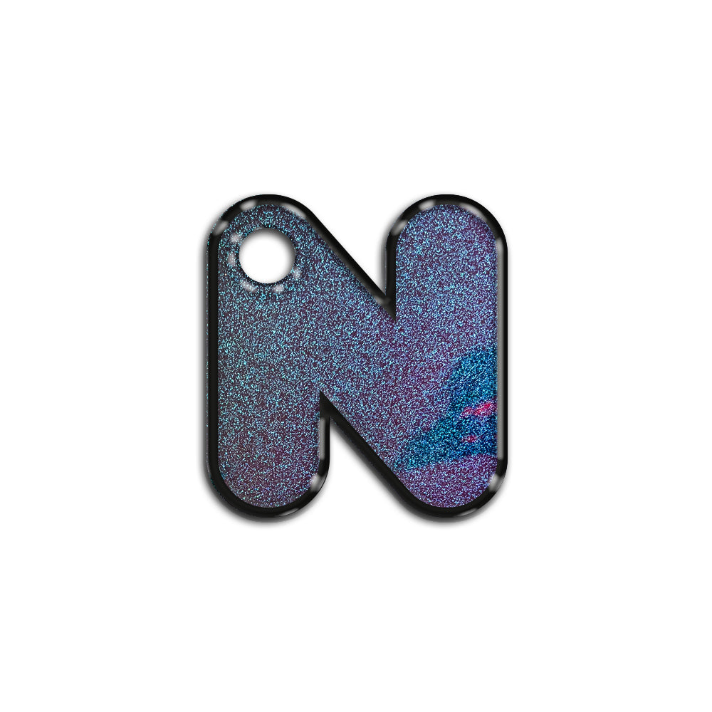 N Harfi Rounded Opal Blue Glitter | ID Tag