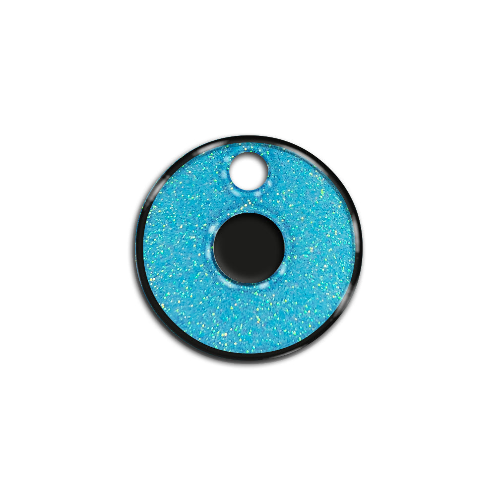 O Harfi Rounded Light Blue Glitter | ID Tag