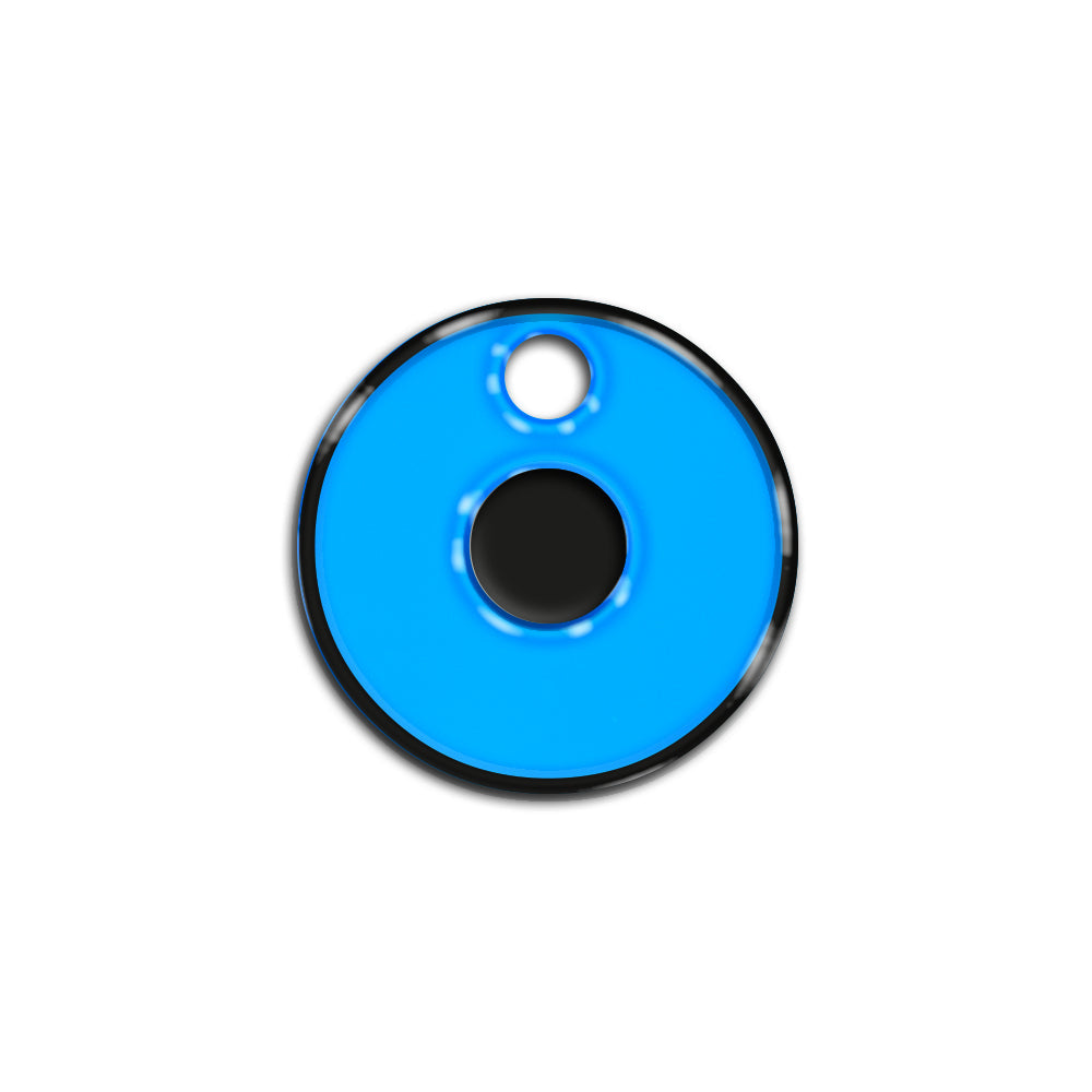O Harfi Rounded Blue Neon | ID Tag