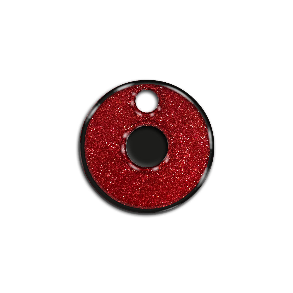 O Harfi Rounded Red Glitter | İsimlik