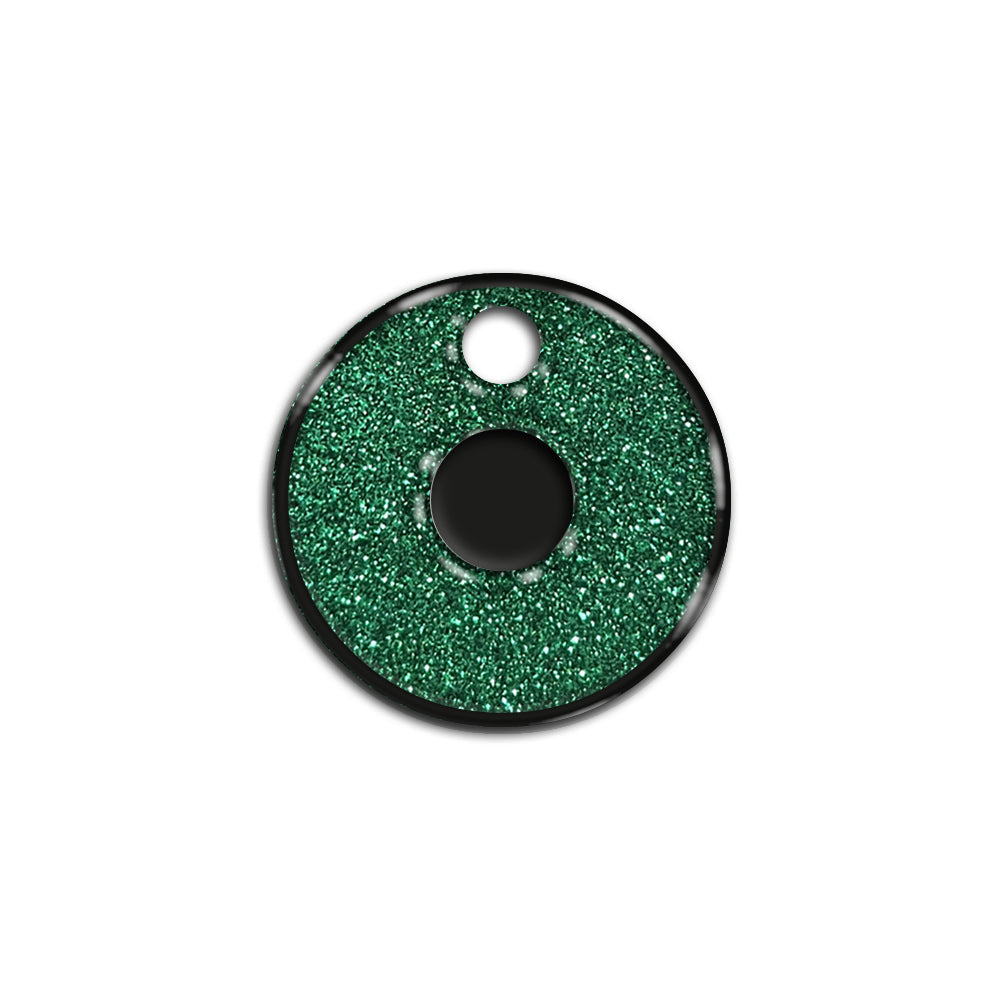 O Harfi Rounded Green Glitter | ID Tag