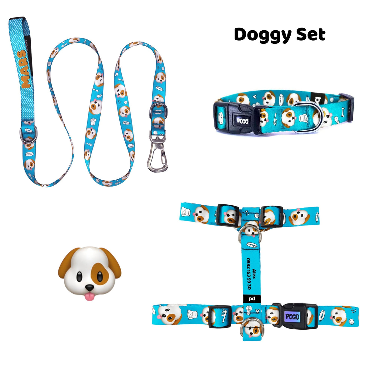 Doggy | Tasma ve Künye Seti - Evcil hayvanlar için mükemmel bir ürün.