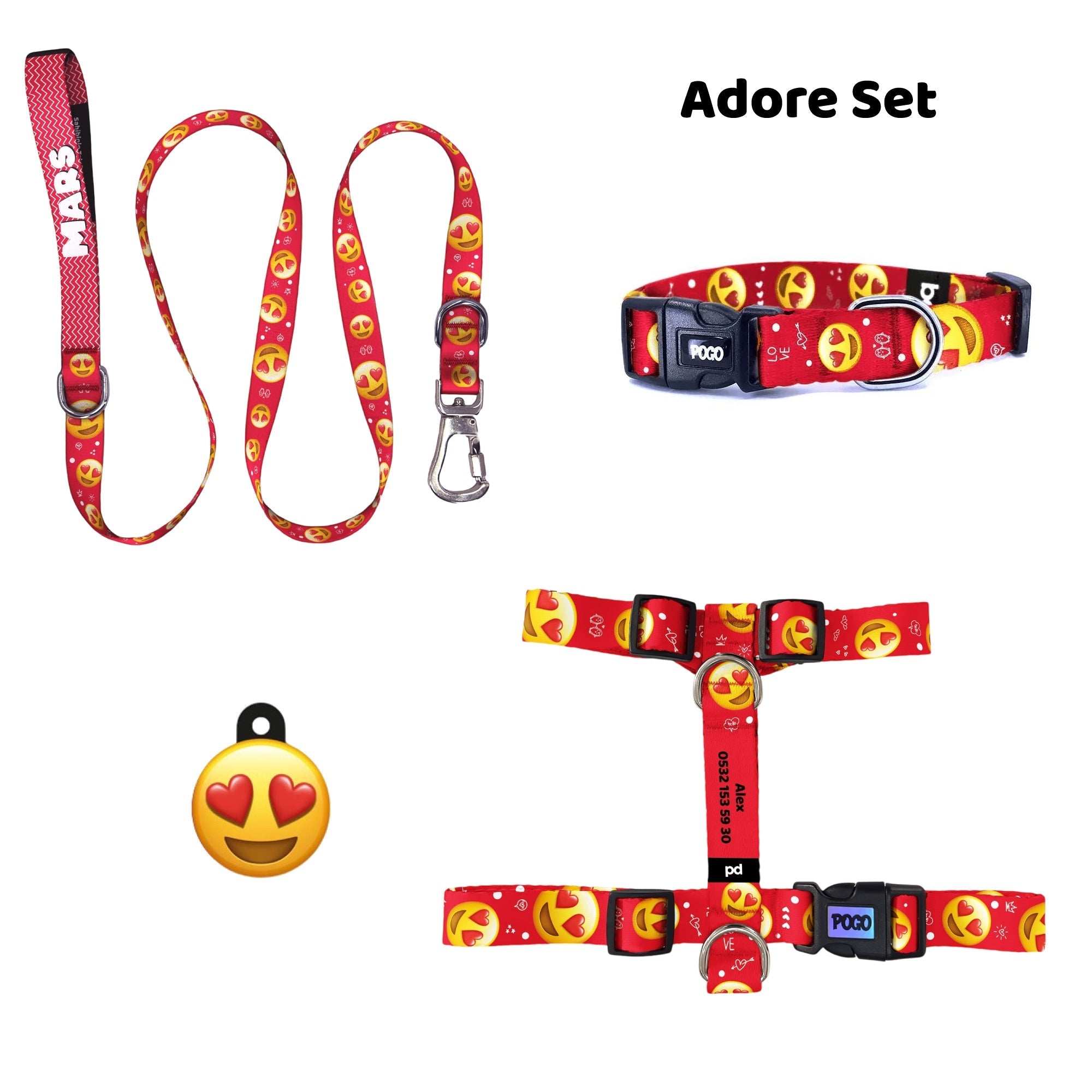 Adore | Tasma ve Künye Seti - Evcil hayvanlar için mükemmel bir ürün.