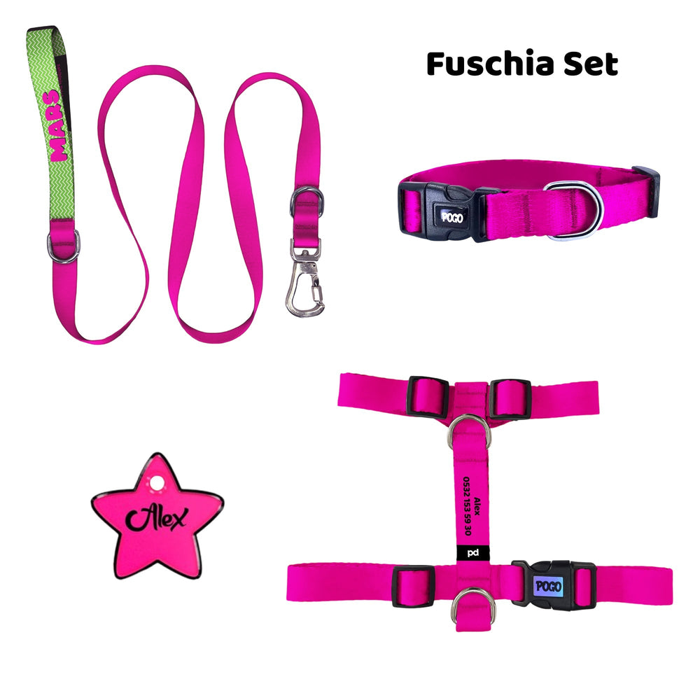 Fuschia | Tasma ve Künye Seti - Evcil hayvanlar için mükemmel bir ürün.