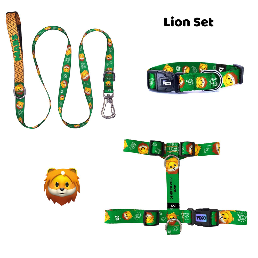 Lion | Tasma ve Künye Seti - Evcil hayvanlar için mükemmel bir ürün.