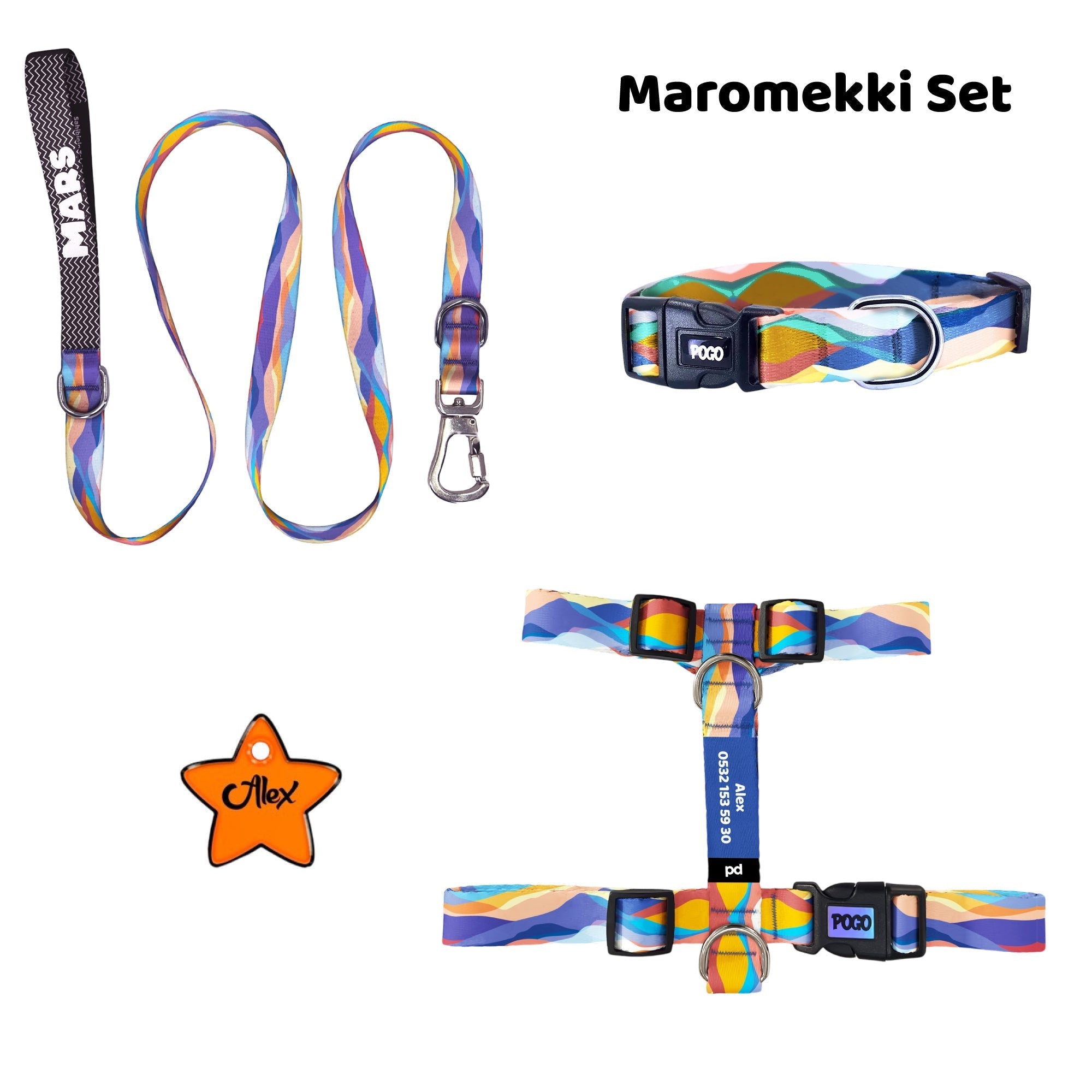 Maromekki | Tasma ve Künye Seti - Evcil hayvanlar için mükemmel bir ürün.