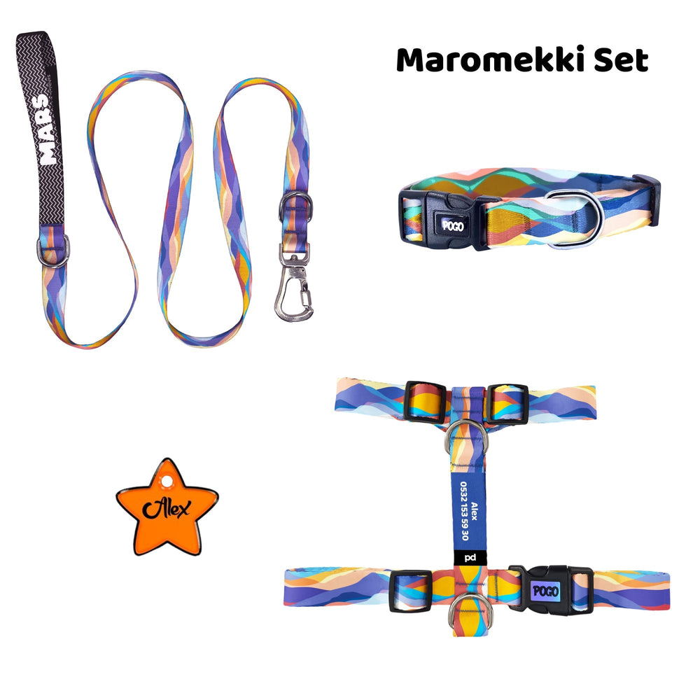 Maromekki | Tasma ve Künye Seti - Evcil hayvanlar için mükemmel bir ürün.