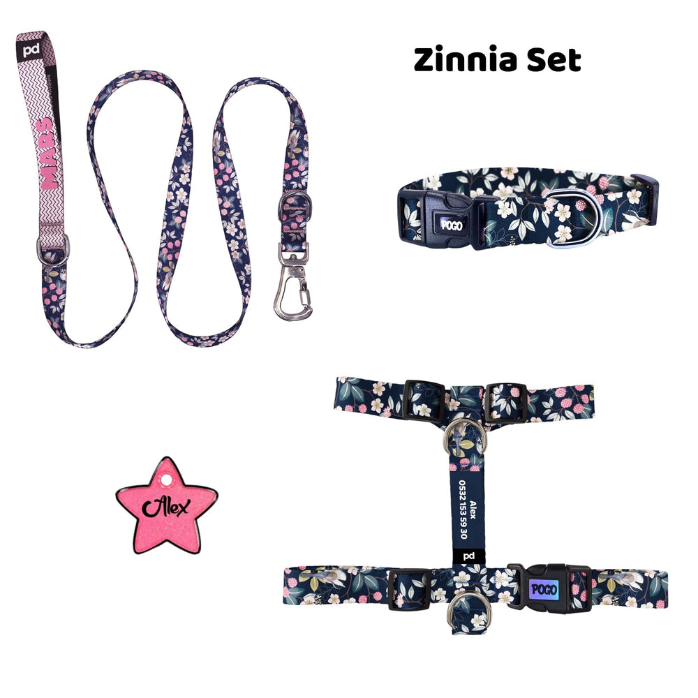 Zinnia | Tasma ve Künye Seti - Evcil hayvanlar için mükemmel bir ürün.