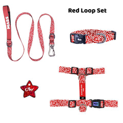 Red Loop | Tasma ve Künye Seti - Evcil hayvanlar için mükemmel bir ürün.