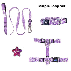 Purple Loop | Tasma ve Künye Seti - Evcil hayvanlar için mükemmel bir ürün.