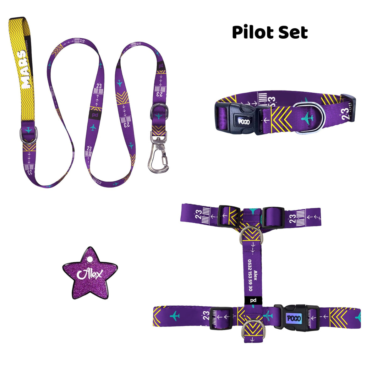 Pilot | Tasma ve Künye Seti - Evcil hayvanlar için mükemmel bir ürün.