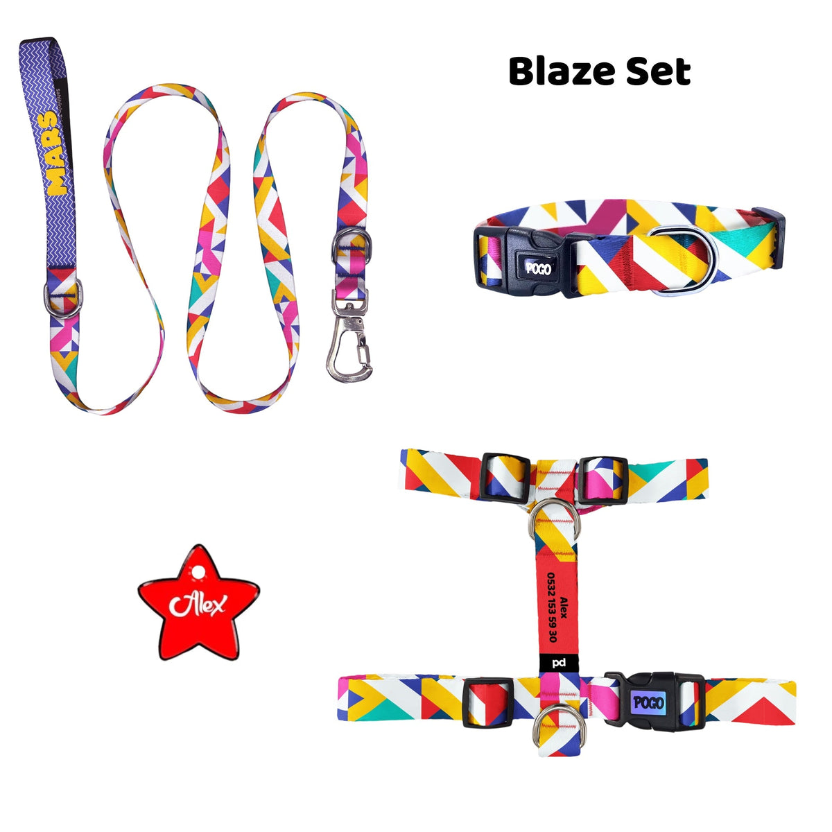 Blaze | Tasma ve Künye Seti - Evcil hayvanlar için mükemmel bir ürün.