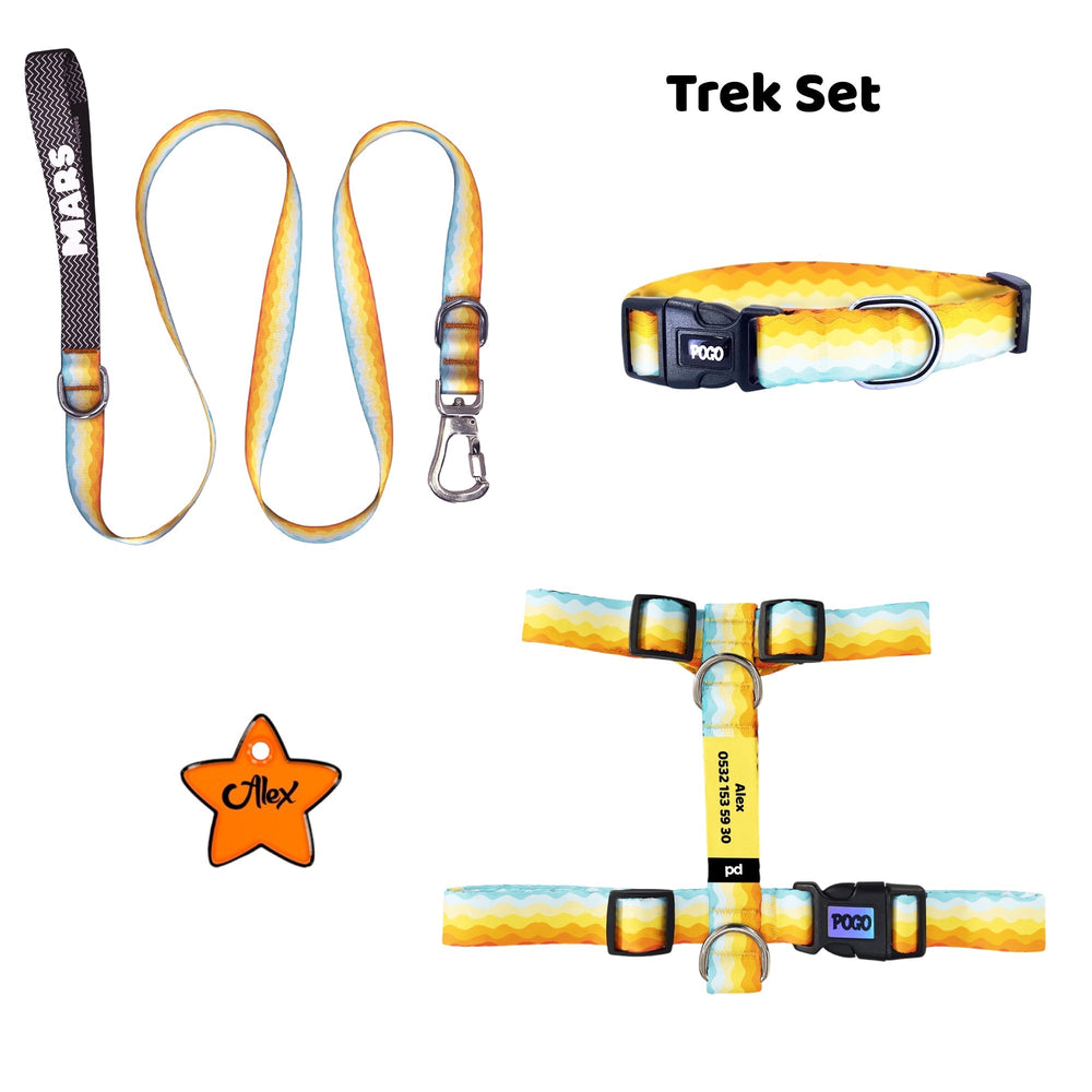 Trek | Tasma ve Künye Seti - Evcil hayvanlar için mükemmel bir ürün.