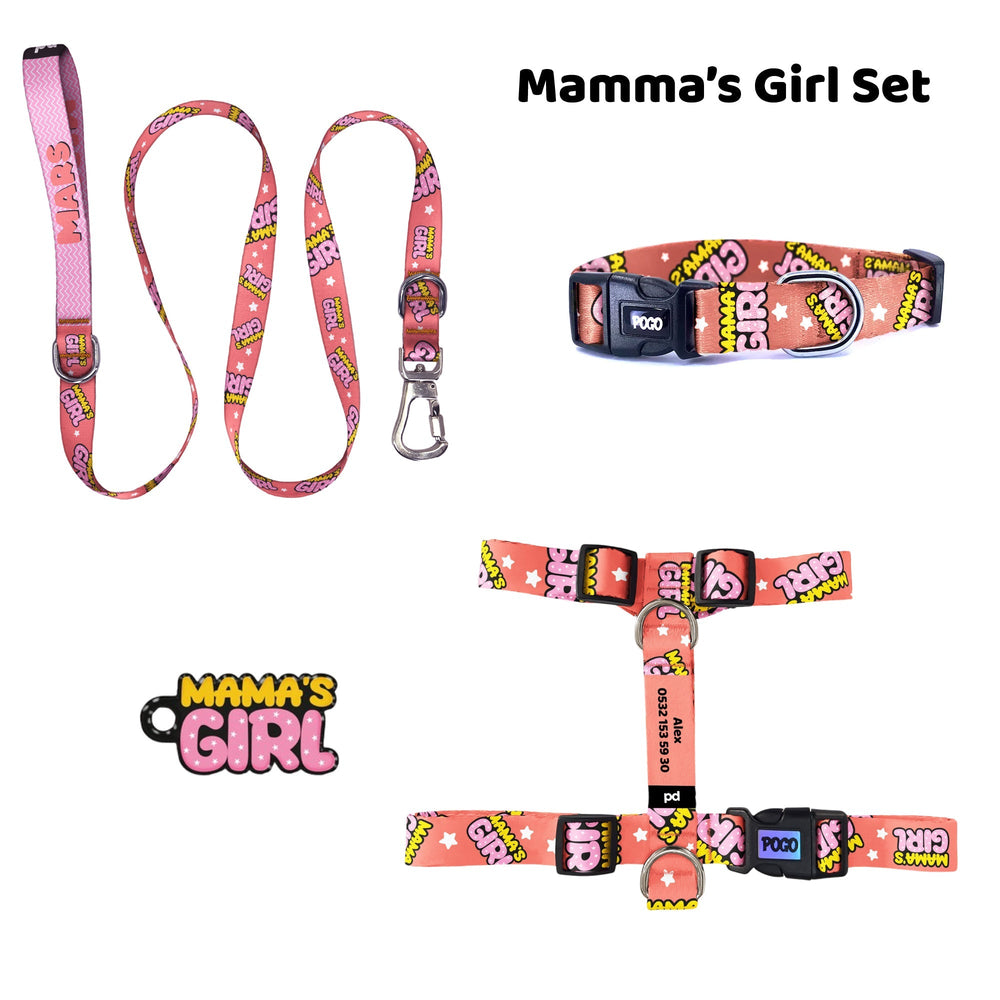 Mama's Girl | Tasma ve Künye Seti - Evcil hayvanlar için mükemmel bir ürün.