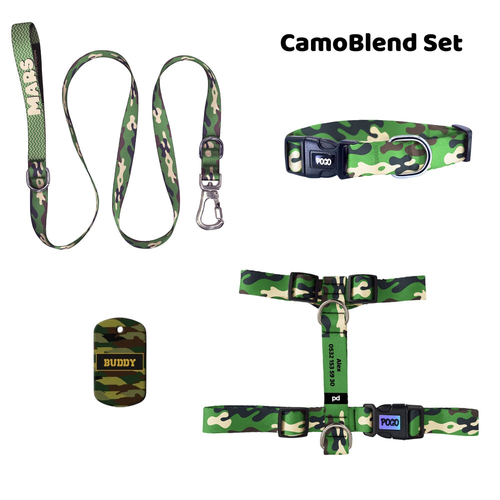 CamoBlend | Tasma ve Künye Seti - Evcil hayvanlar için mükemmel bir ürün.