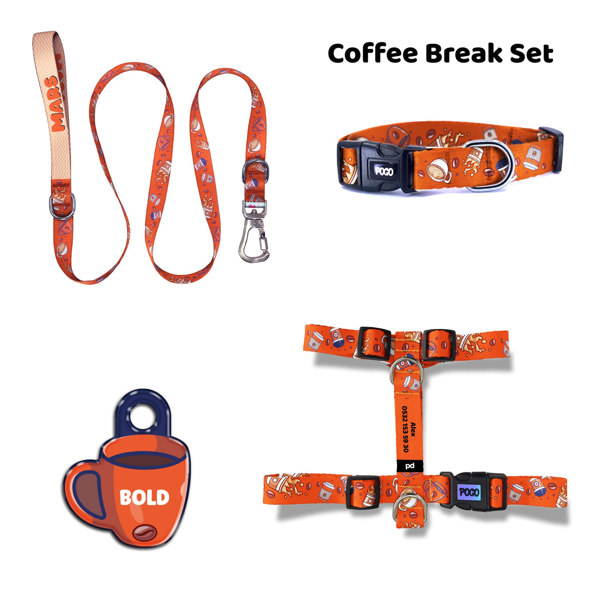 Coffee Break | Dog Collar Set