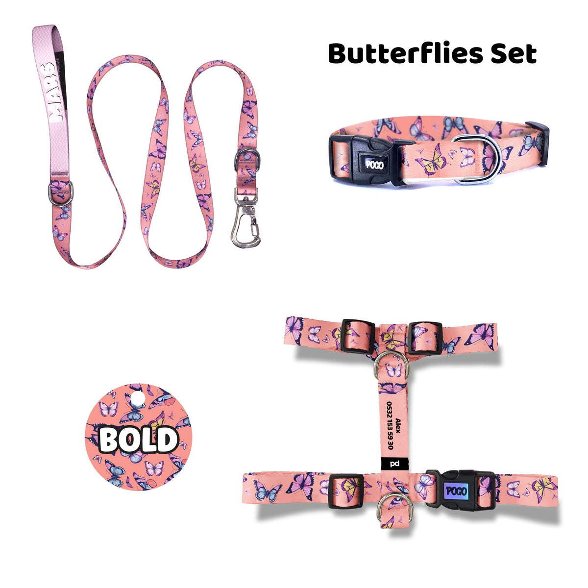 Butterflies | Tasma ve Künye Seti