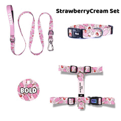 Strawberry Cream | Dog Collar Set