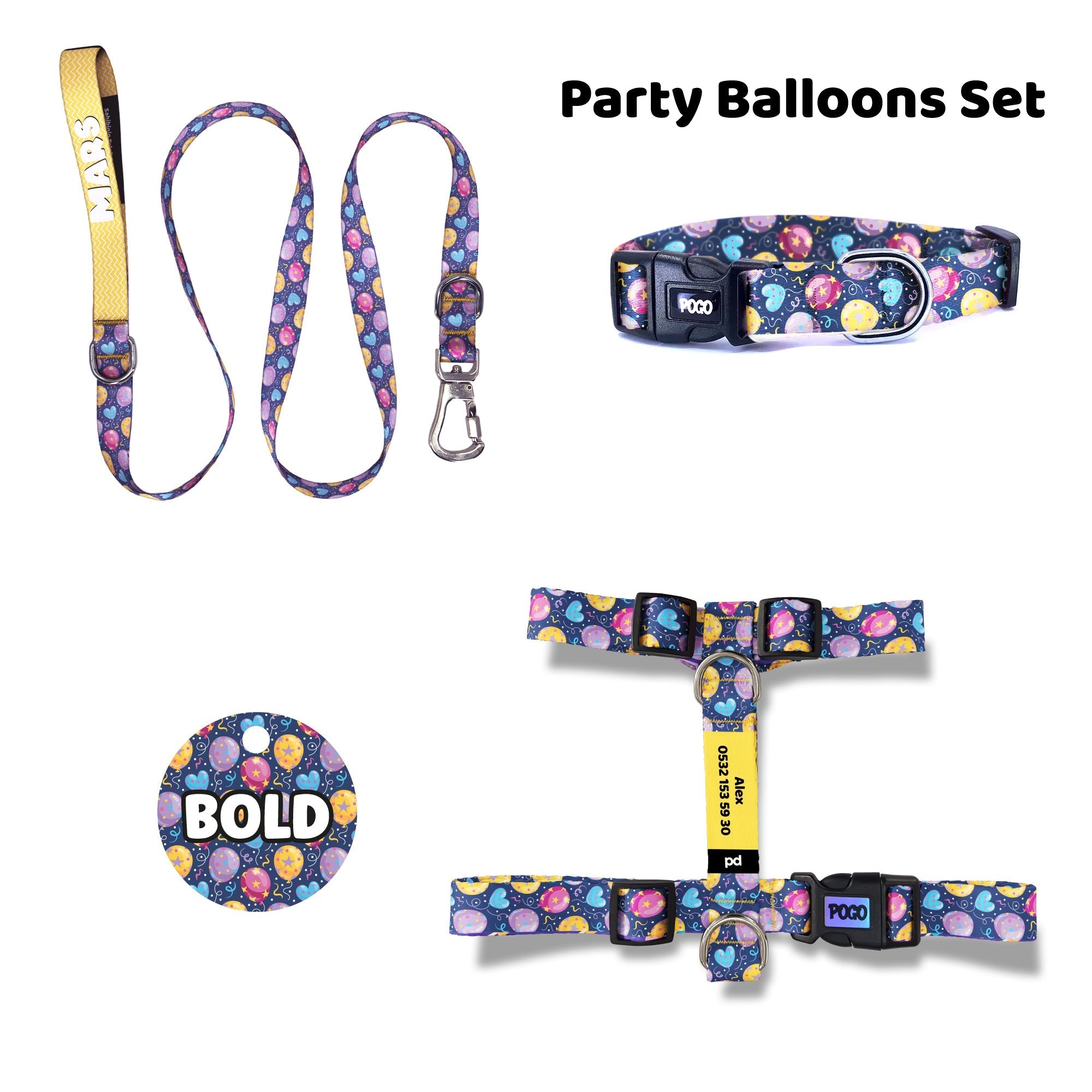 Party Balloons | Dog Collar Set