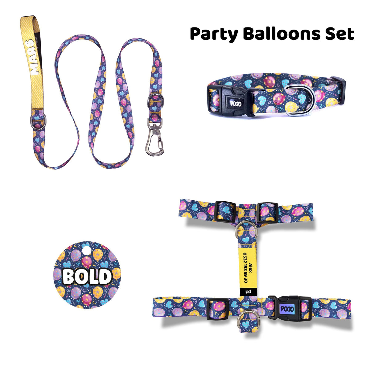 Party Balloons | Dog Collar Set