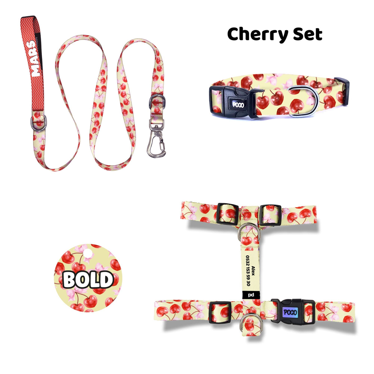 Cherry Bloom | Dog Collar Set