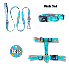 Fish | Dog Collar Set