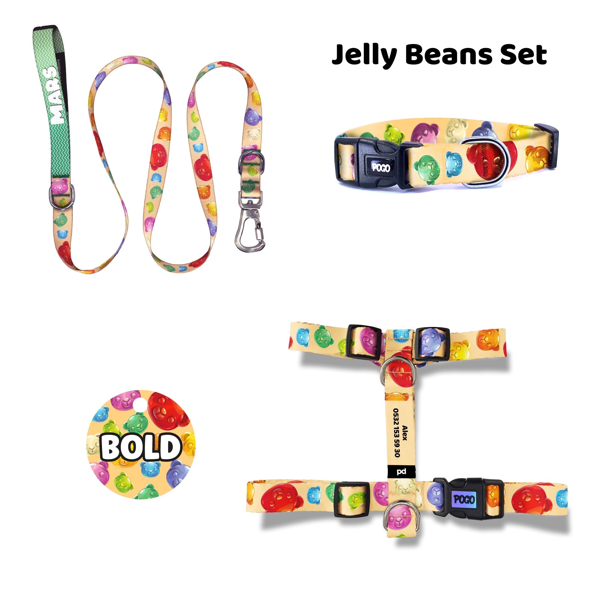 Jelly Beans | Dog Collar Set