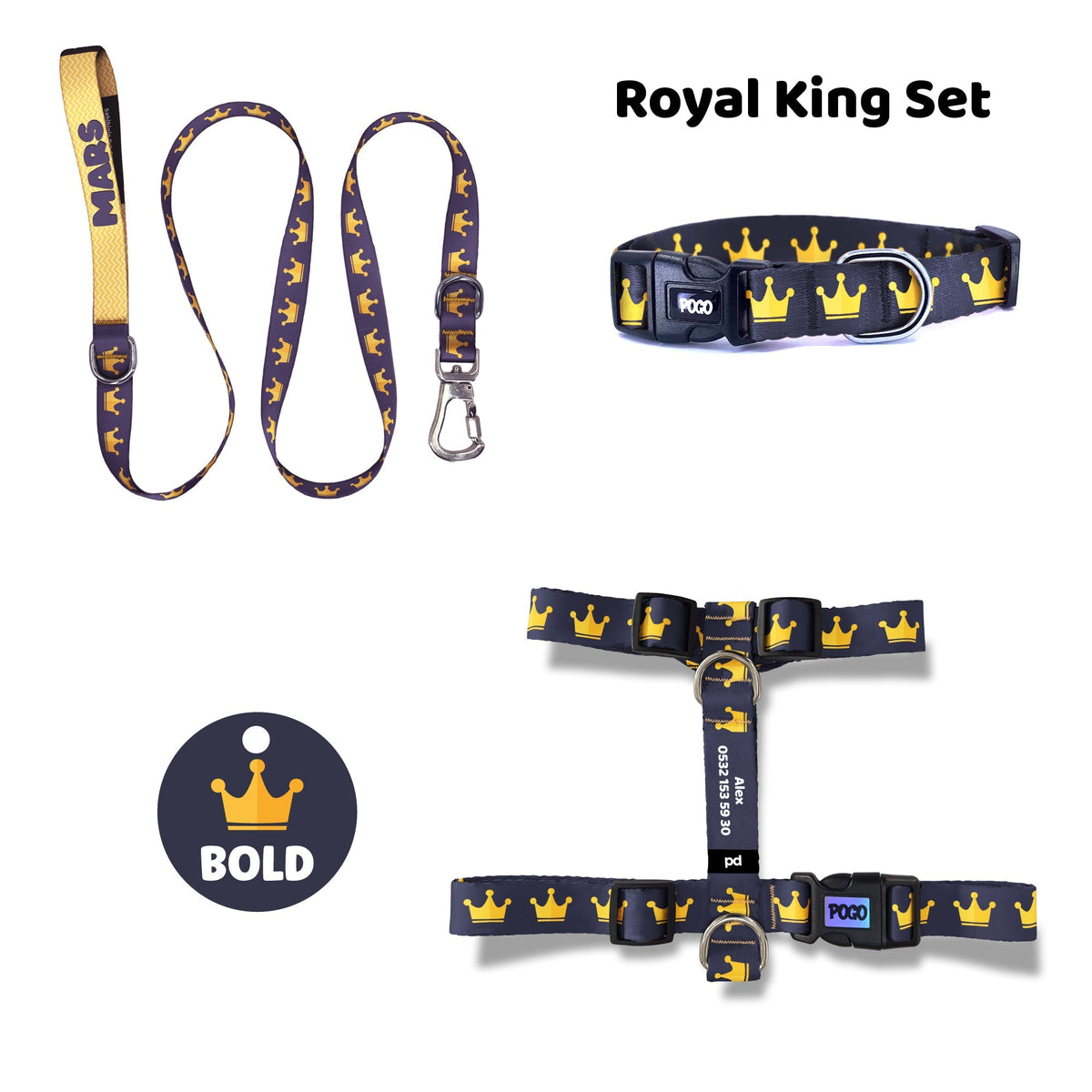 Royal King | Dog Collar Set
