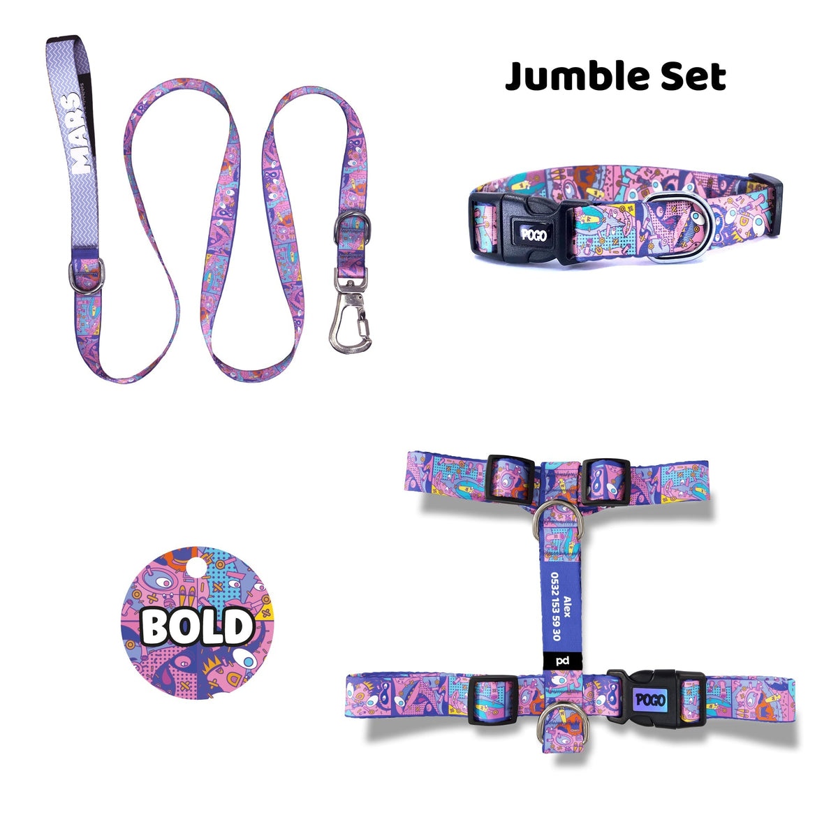 Jumble | Dog Collar Set