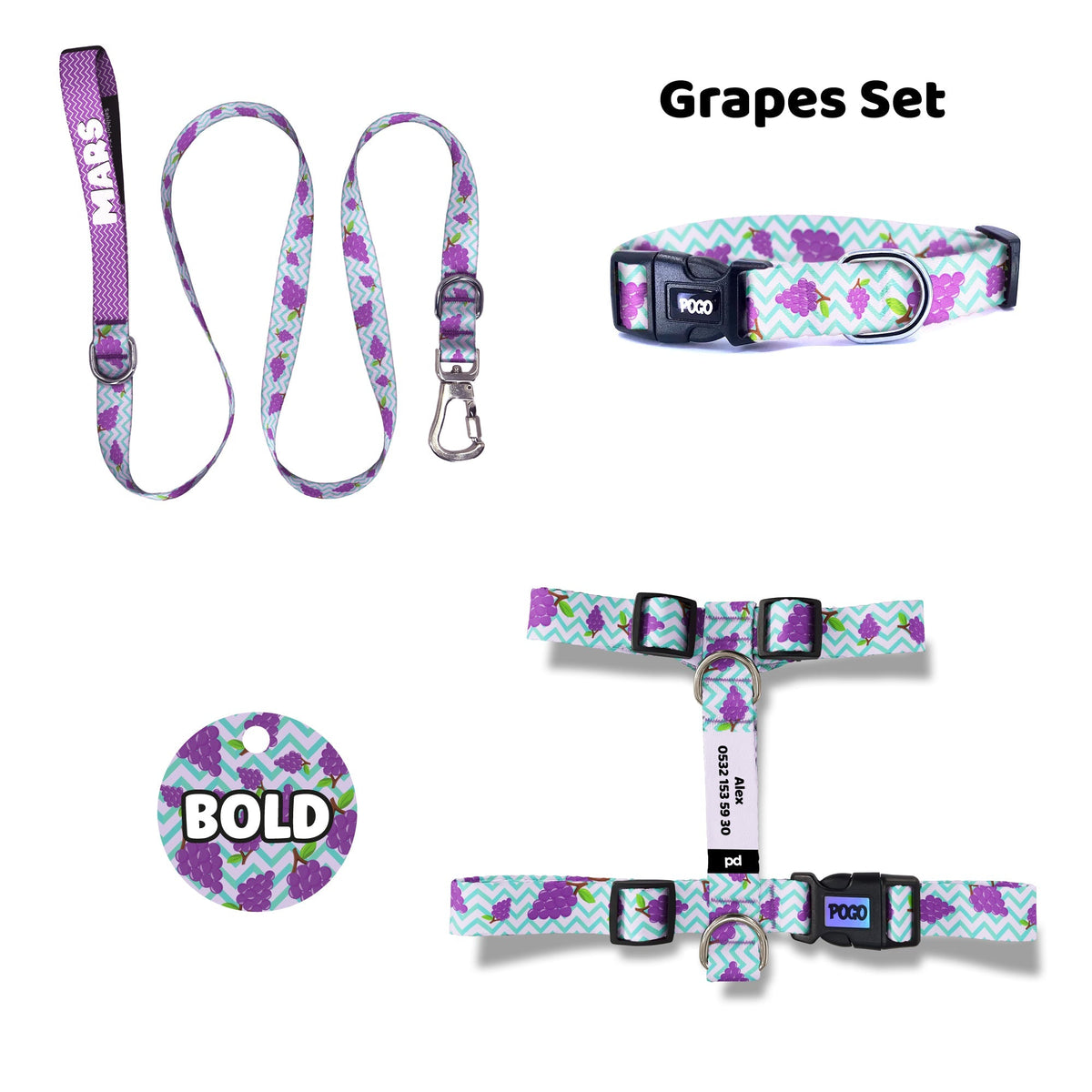 Grapes | Tasma ve Künye Seti