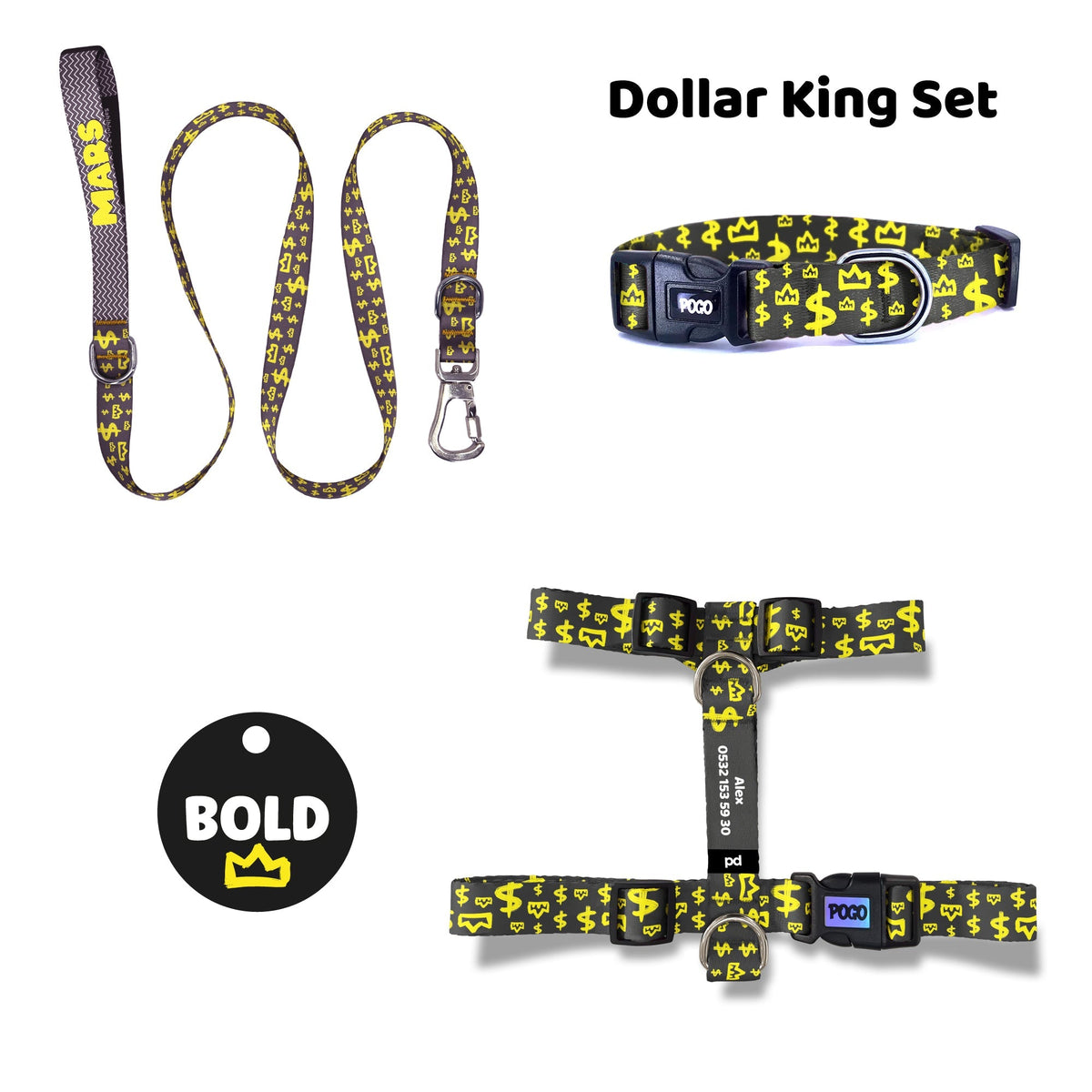 Dollar King | Tasma ve Künye Seti