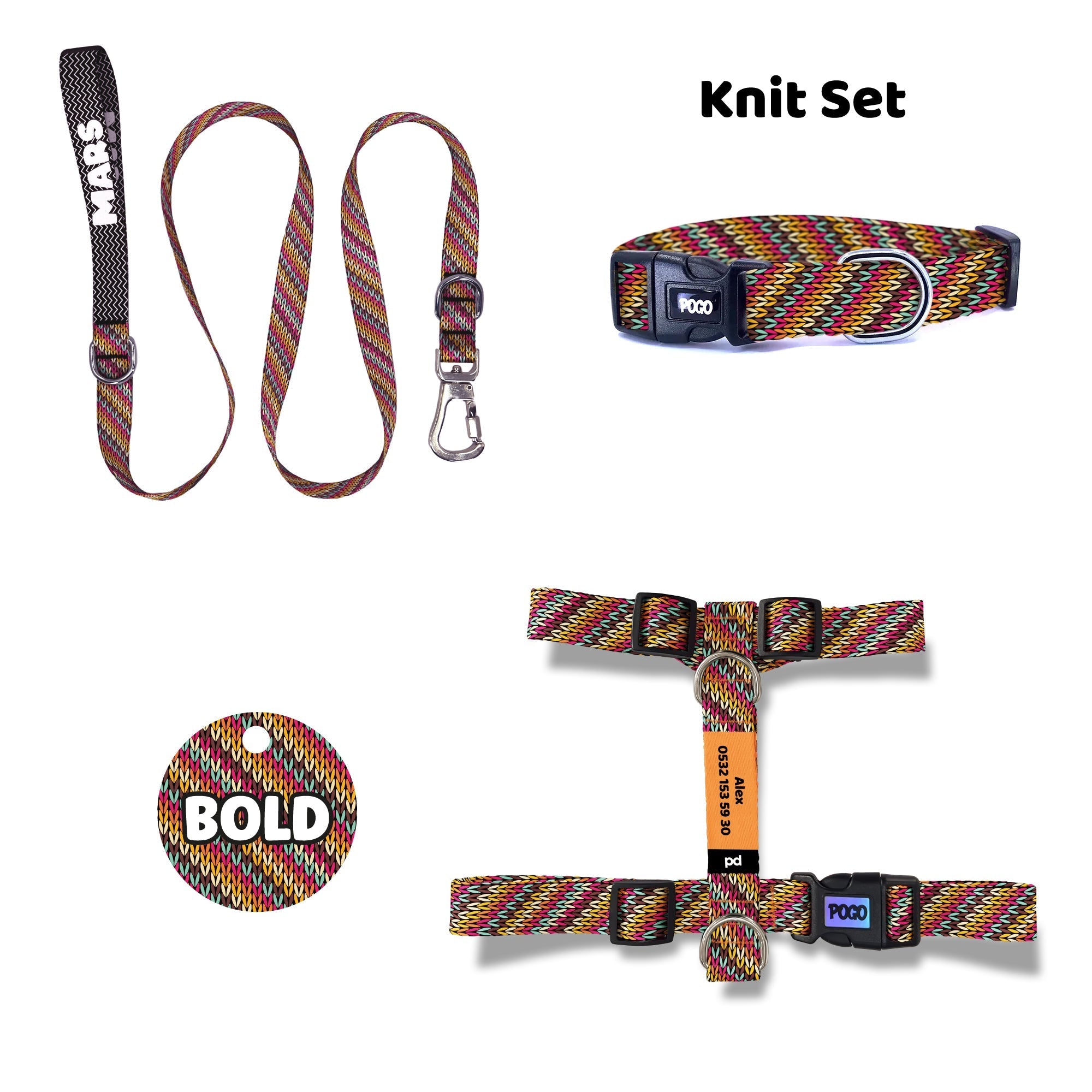 Knit | Dog Collar Set