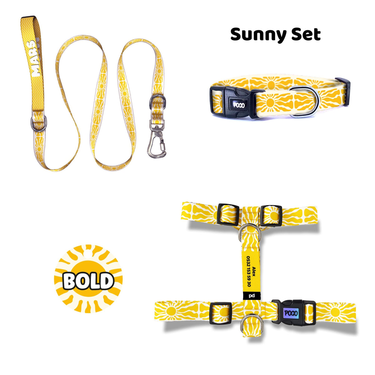 Sunny | Dog Collar Set
