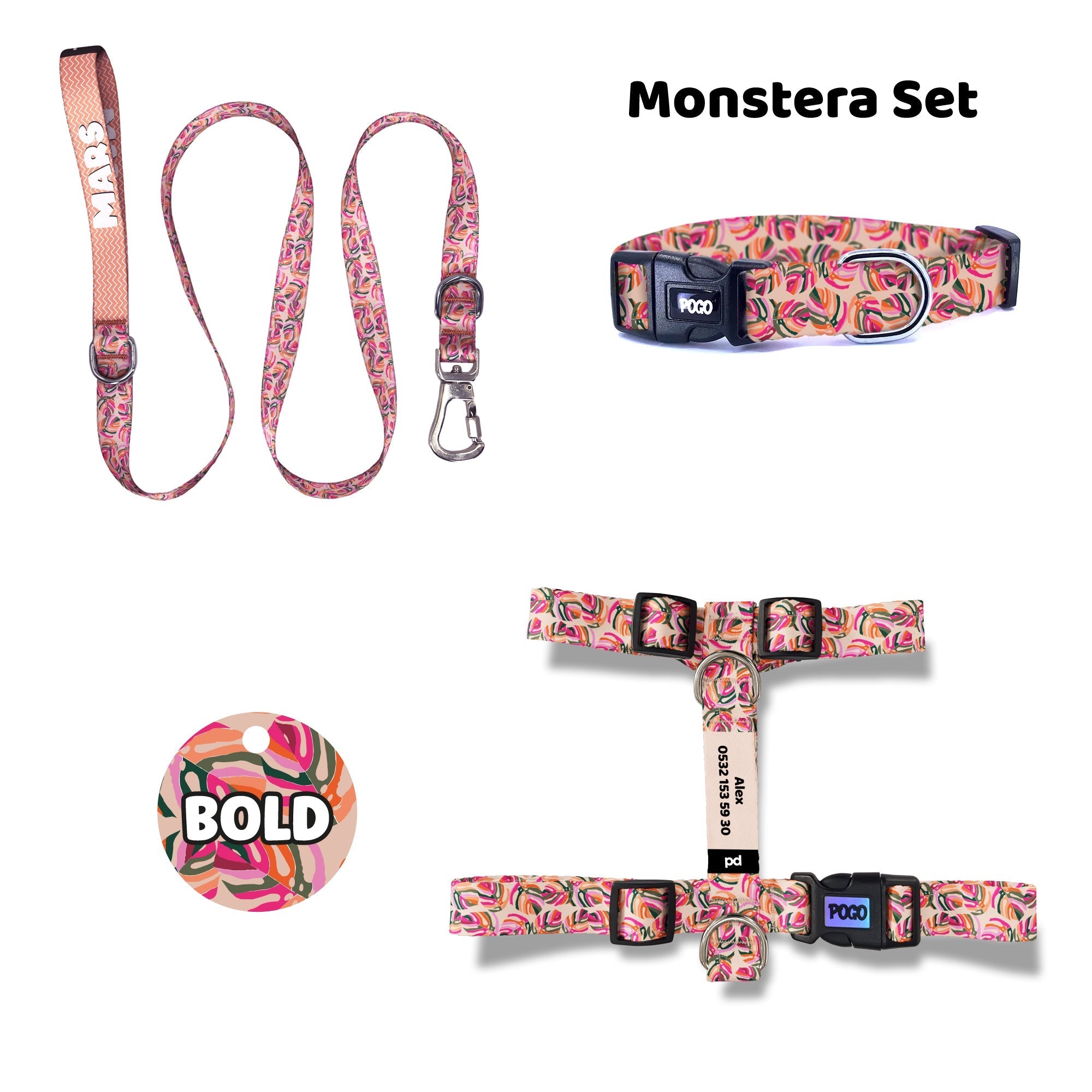 Monstera | Tasma ve Künye Seti