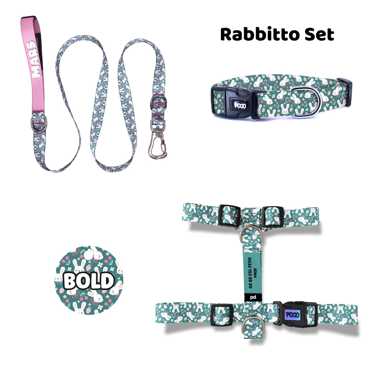 Rabbitto | Dog Collar Set