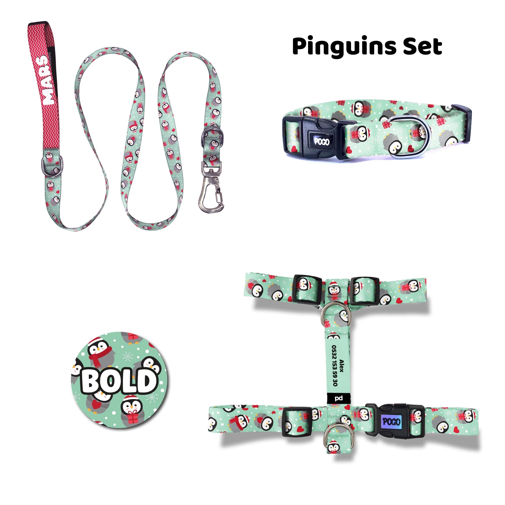 Pinguins | Dog Collar Set