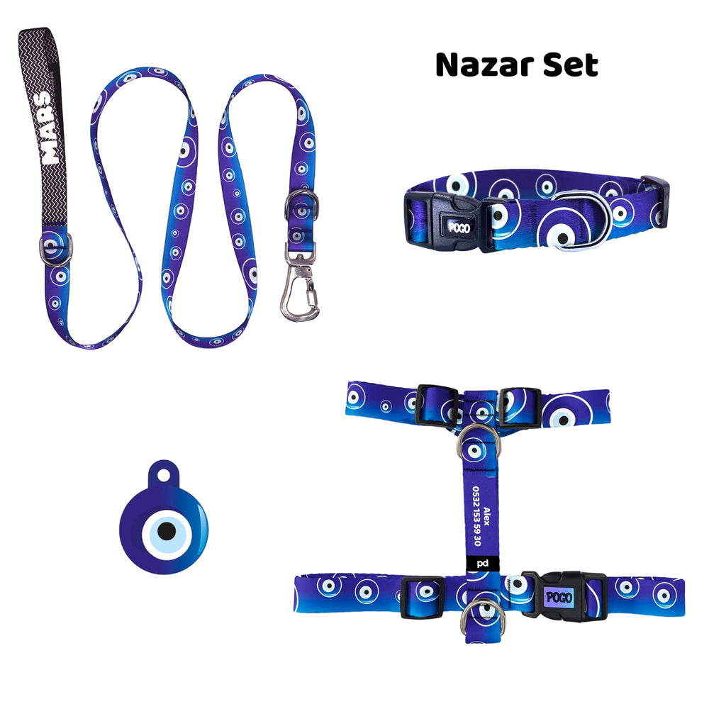 Nazar | Tasma ve Künye Seti - Evcil hayvanlar için mükemmel bir ürün.