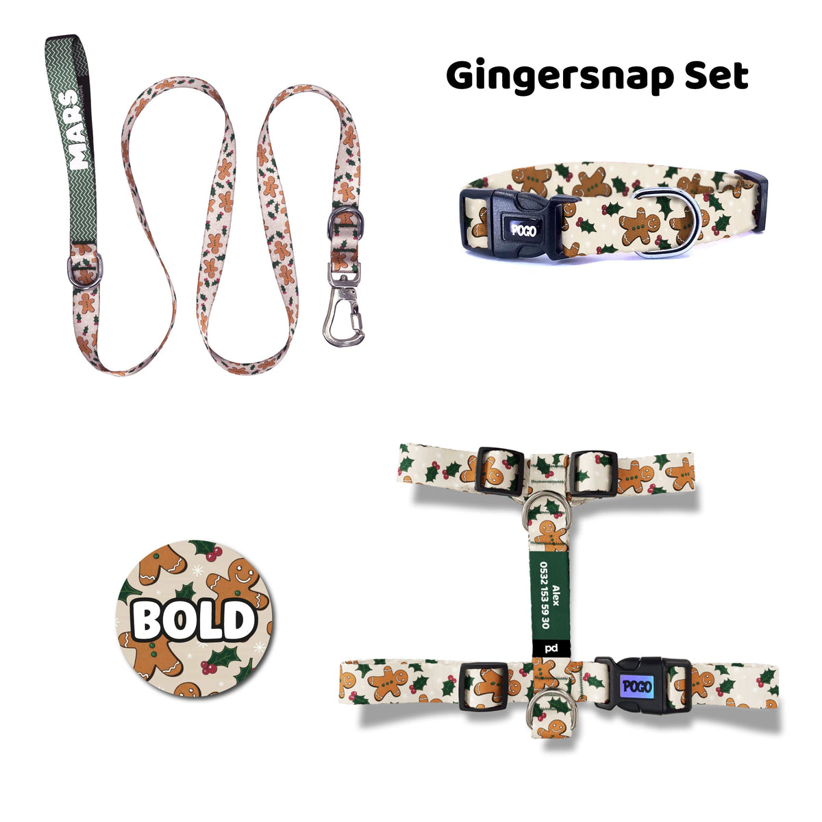 Gingersnap | Dog Collar Set