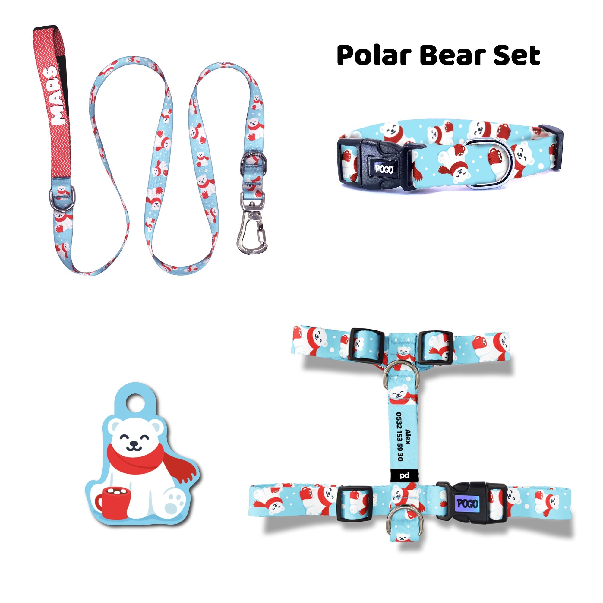 Polar Bear | Dog Collar Set