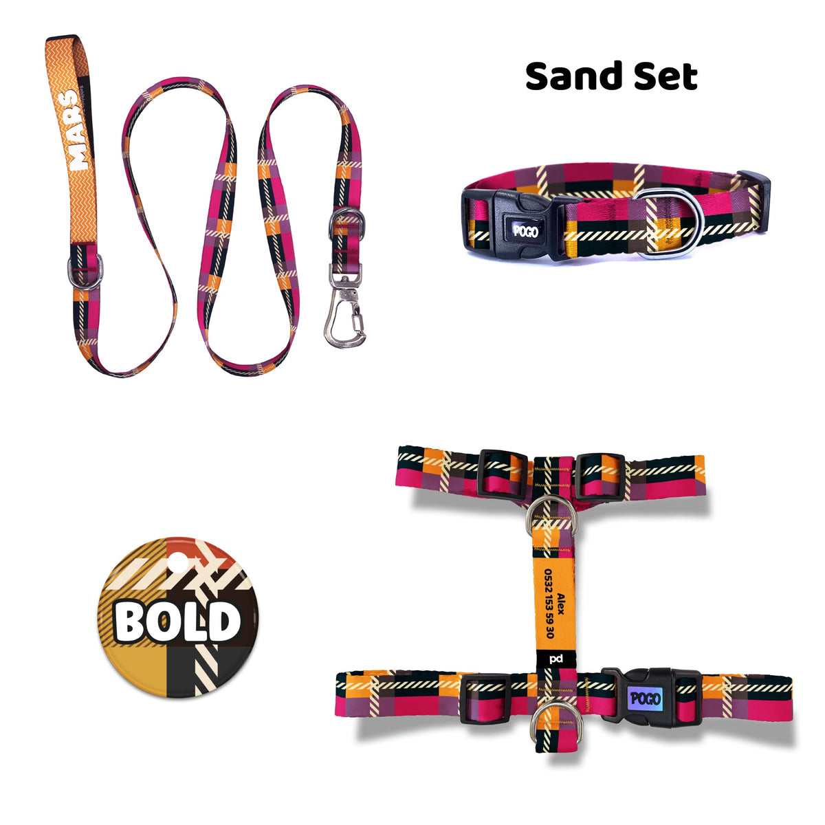 Sand | Dog Collar Set