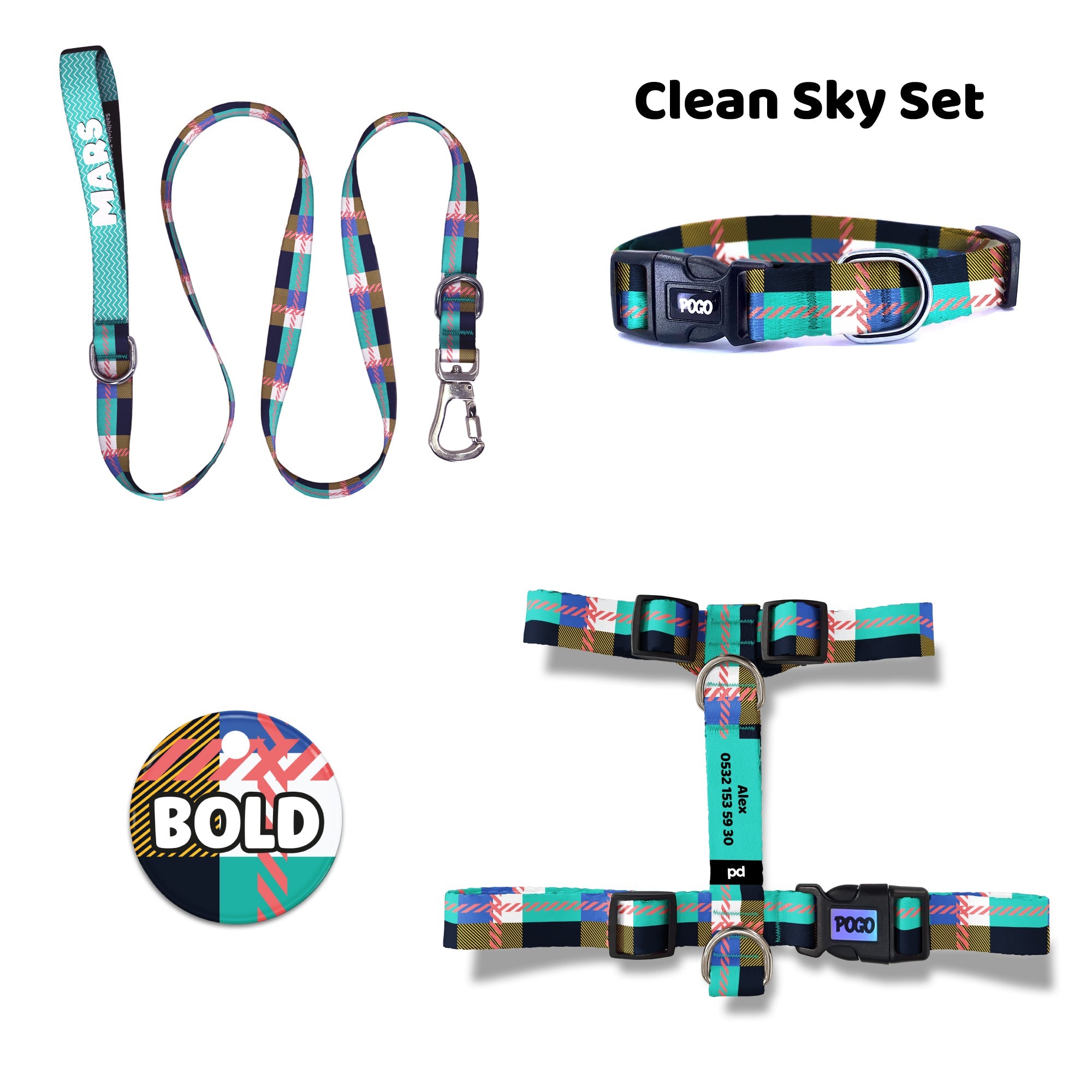 Clean Sky | Dog Collar Set