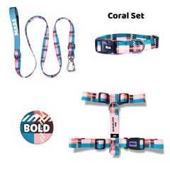 Coral | Dog Collar Set